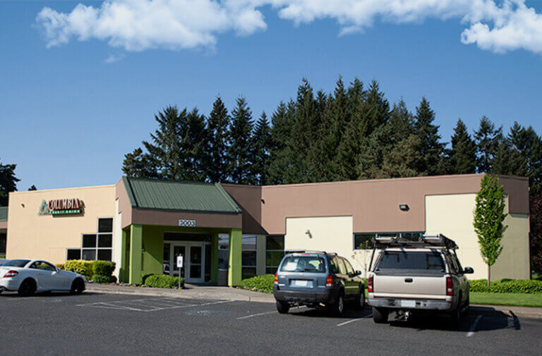 Exterior photograph of the Fourth Plain Columbia Credit Union branch located in Vancouver, Washington